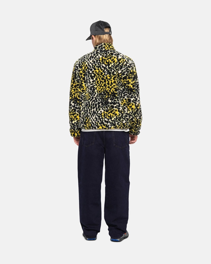 Leopard Stüssy Sherpa Reversible Jacket | UAE RHB850431