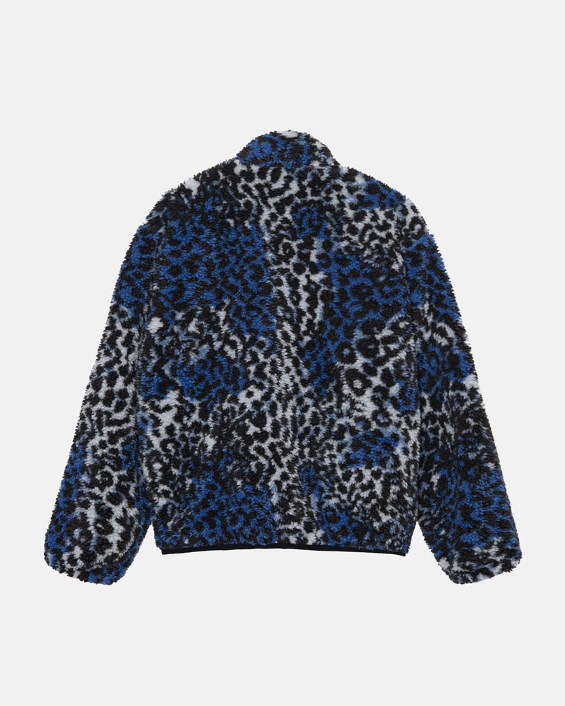 Leopard Stüssy Sherpa Reversible Jacket | UAE XOD263497