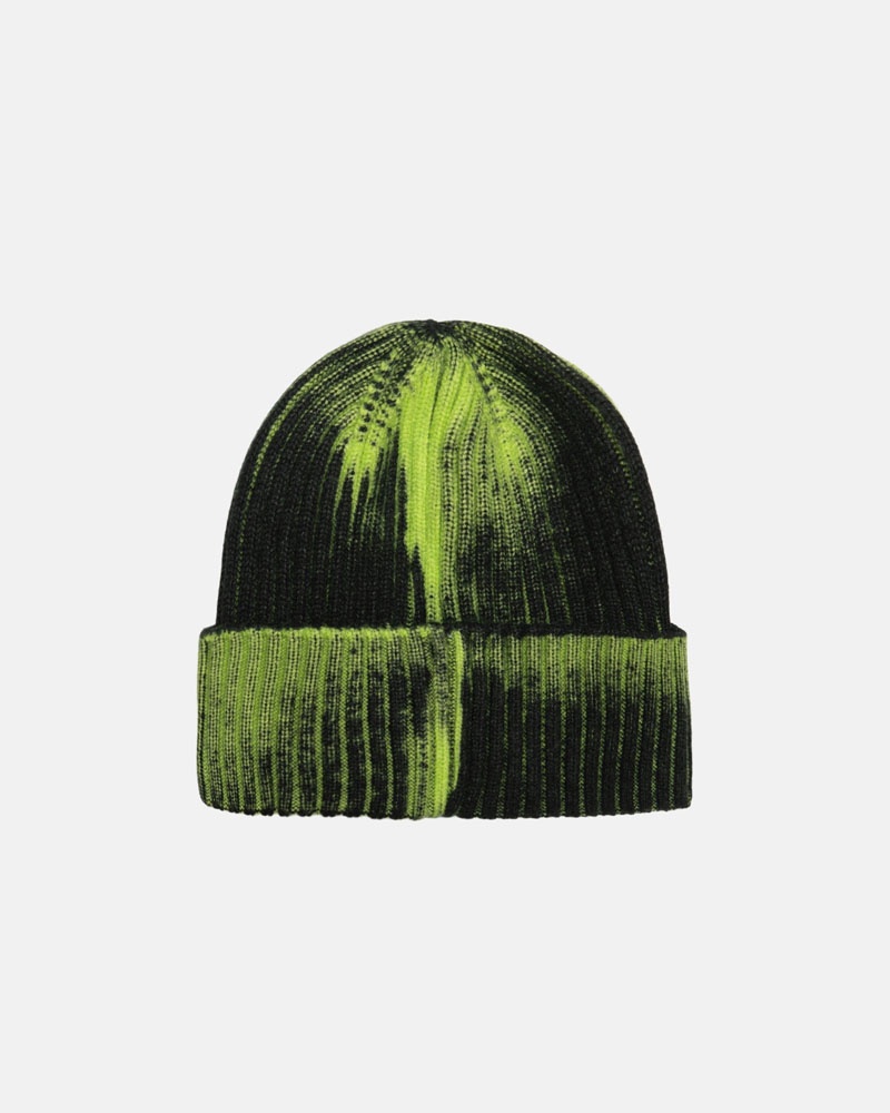 Light Green Stüssy Cuff Workgear Spray Beanie | UAE NSH371489