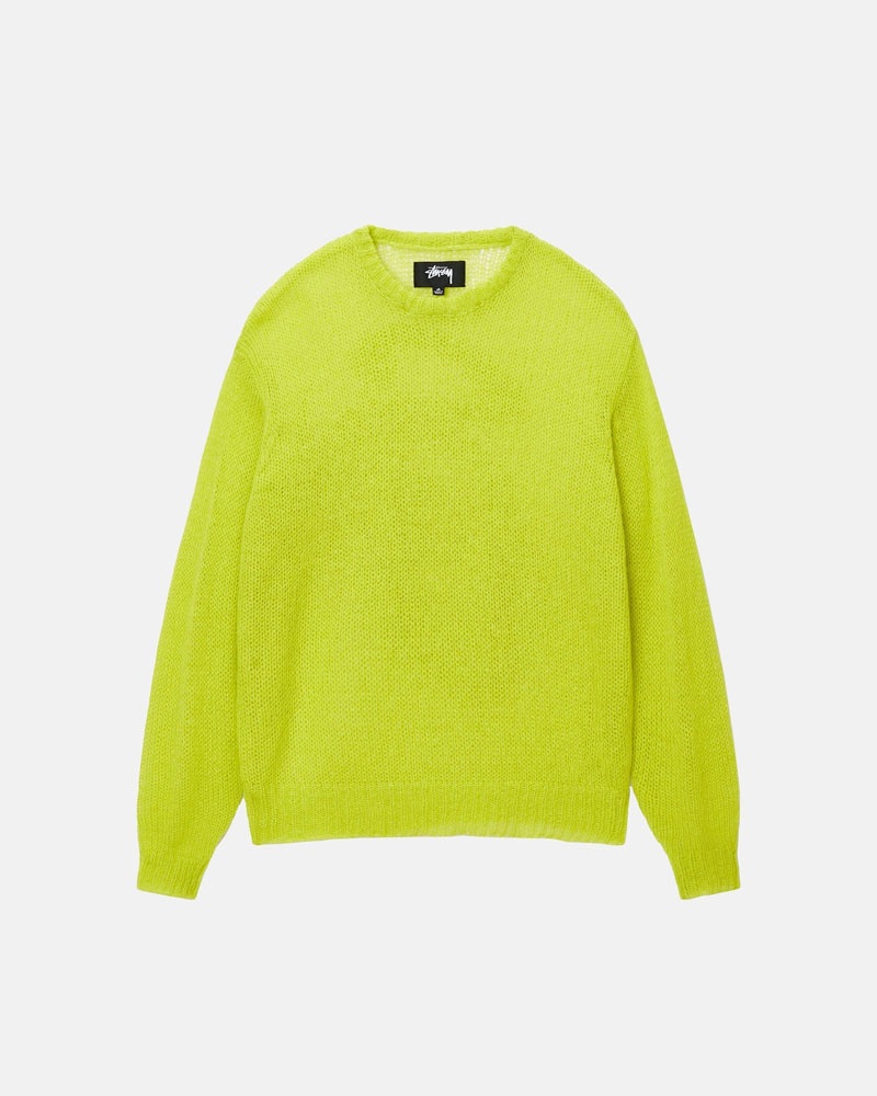 Light Green Stüssy S Loose Knit Sweater | UAE RHL071485