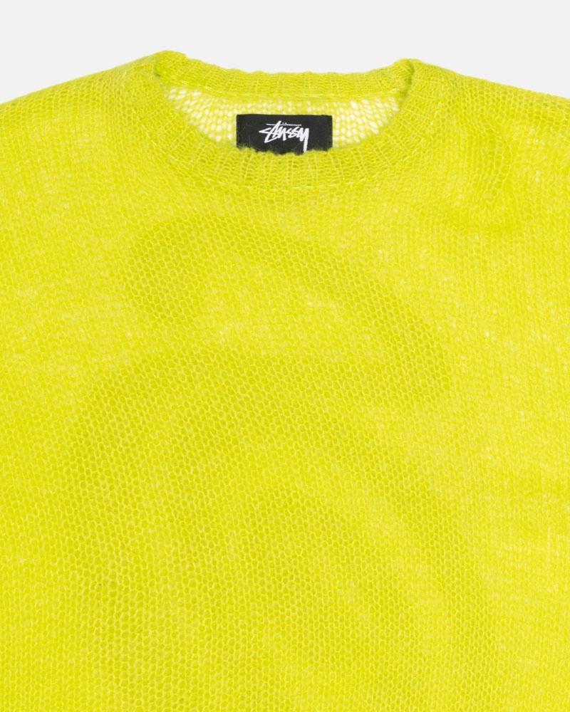 Light Green Stüssy S Loose Knit Sweater | UAE RHL071485