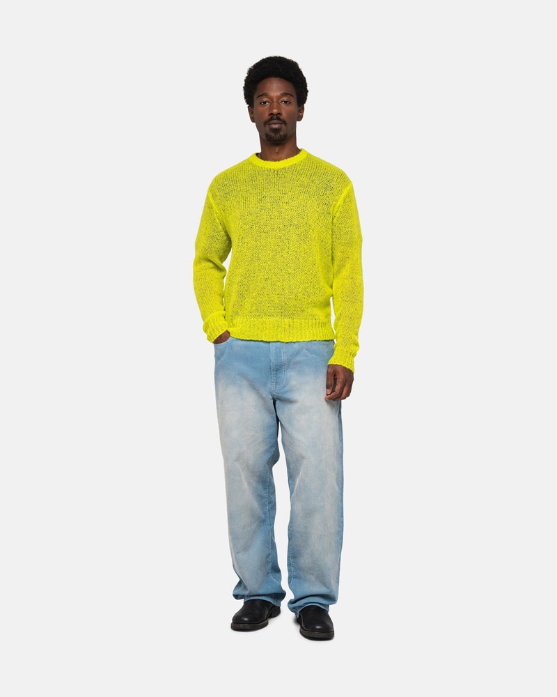 Light Green Stüssy S Loose Knit Sweater | UAE RHL071485