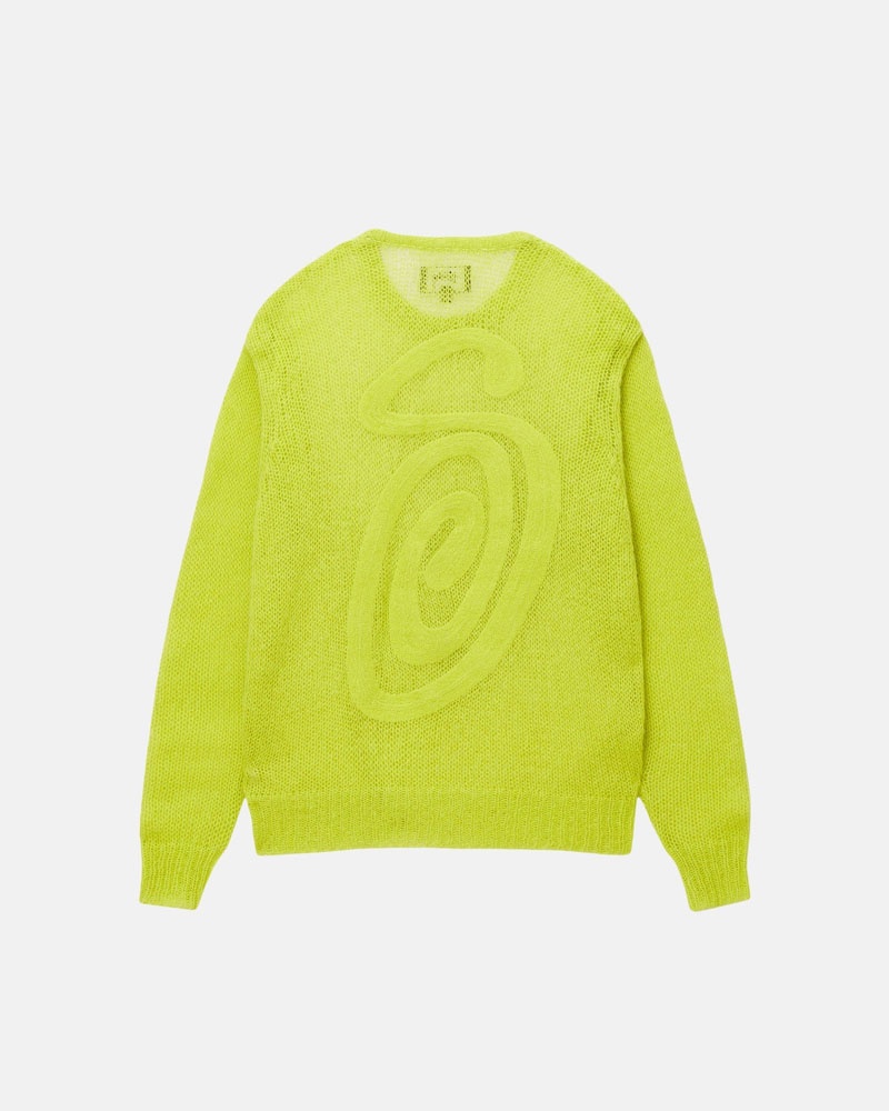 Light Green Stüssy S Loose Knit Sweater | UAE RHL071485