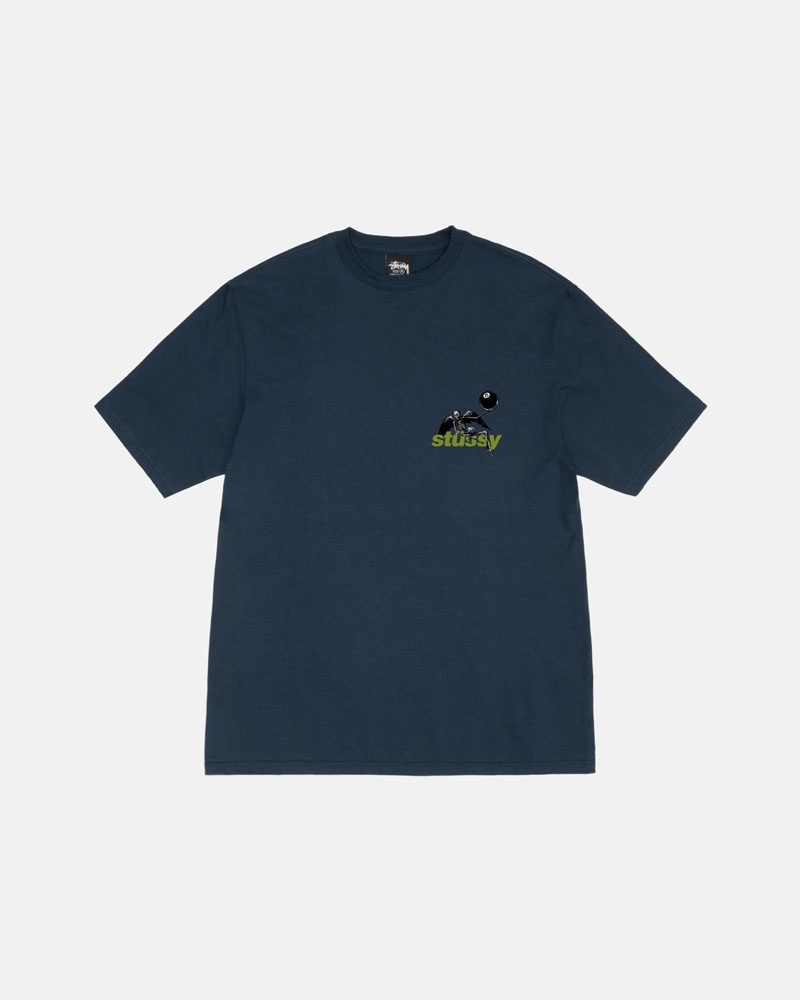 Navy Stüssy Apocalypse T-Shirt | UAE NTM258609