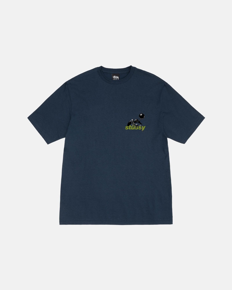 Navy Stüssy Apocalypse T-Shirt | UAE YZU591084