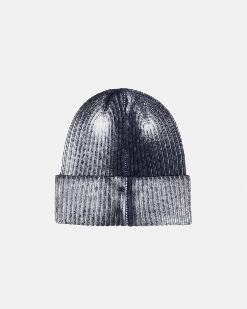 Navy Stüssy Cuff Workgear Spray Beanie | UAE XLM137549