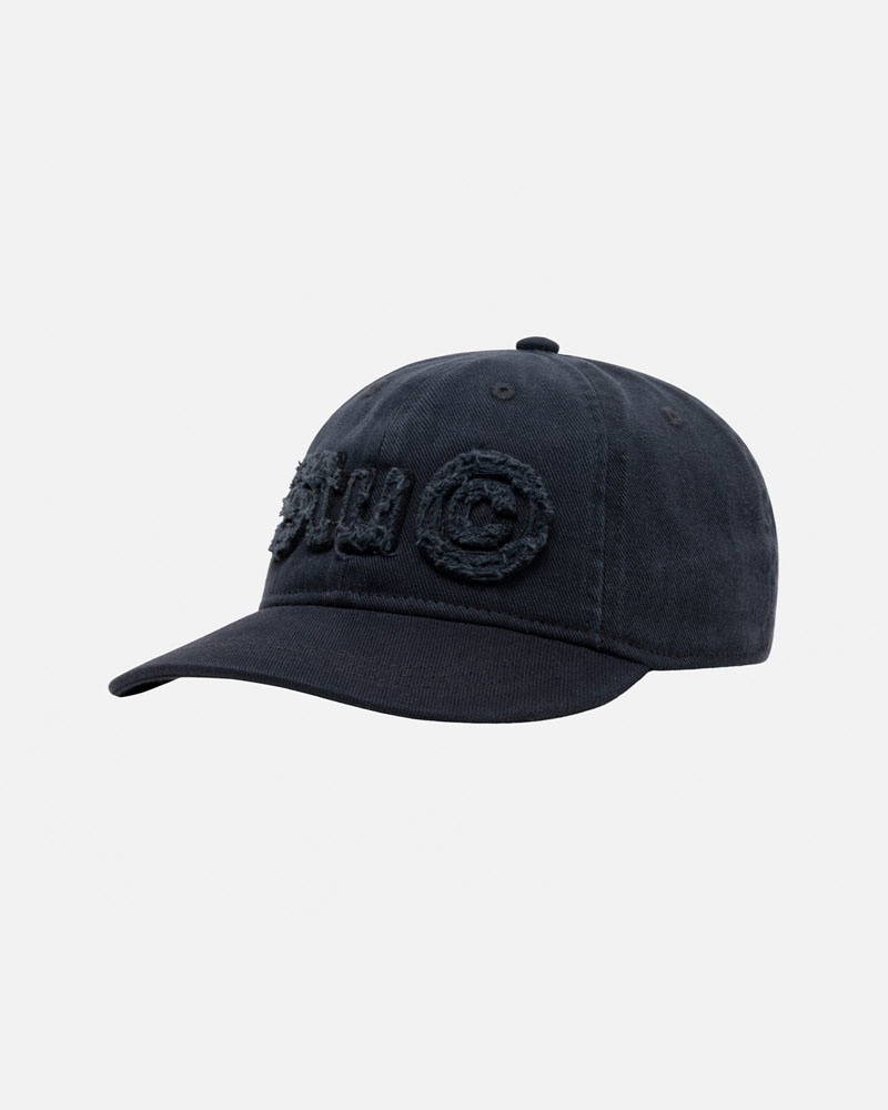 Navy Stüssy Low Pro Copyright Applique Strapback Cap | UAE OYG712509