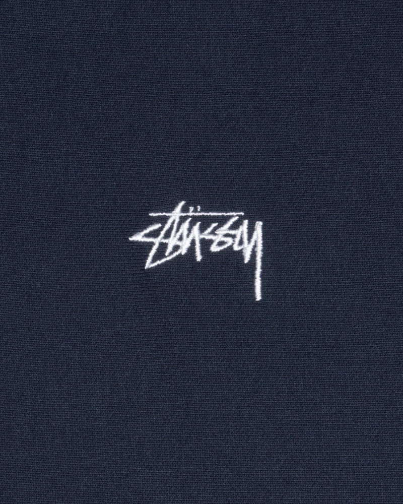 Navy Stüssy Stock Logo Crew Sweatshirt | UAE ODQ685413