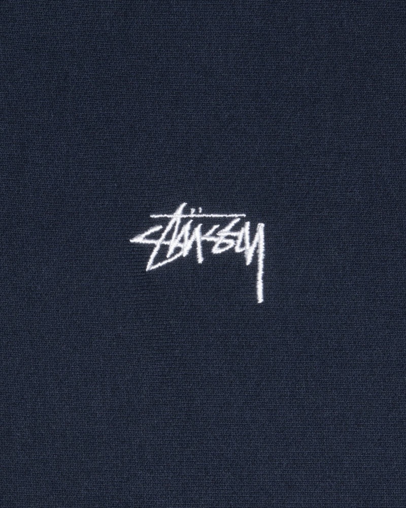 Navy Stüssy Stock Logo Hoodie | UAE KYG065942