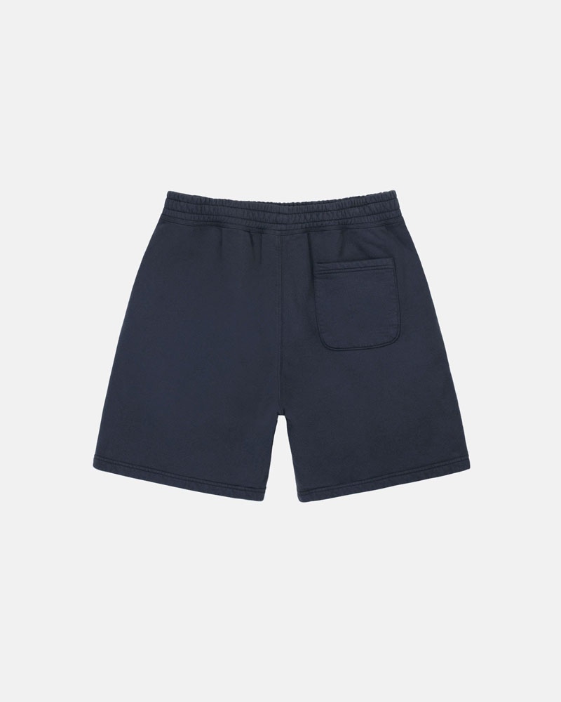 Navy Stüssy Stock Logo Sweat Shorts | UAE TKO827064