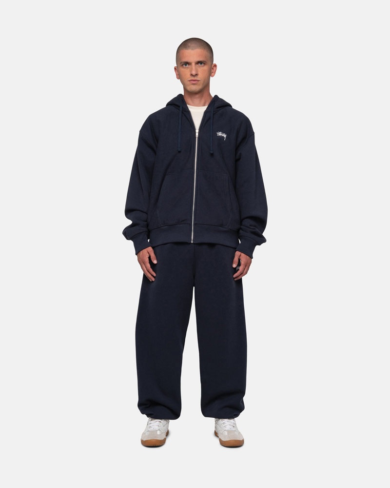 Navy Stüssy Stock Logo Sweatpants | UAE OEA985327