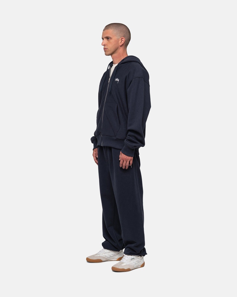 Navy Stüssy Stock Logo Sweatpants | UAE OEA985327