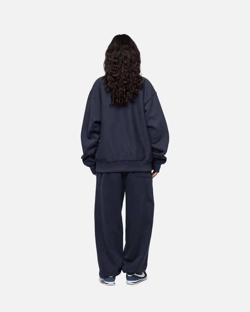 Navy Stüssy Stock Logo Sweatpants | UAE OEA985327