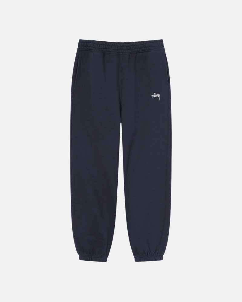 Navy Stüssy Stock Logo Sweatpants | UAE OEA985327