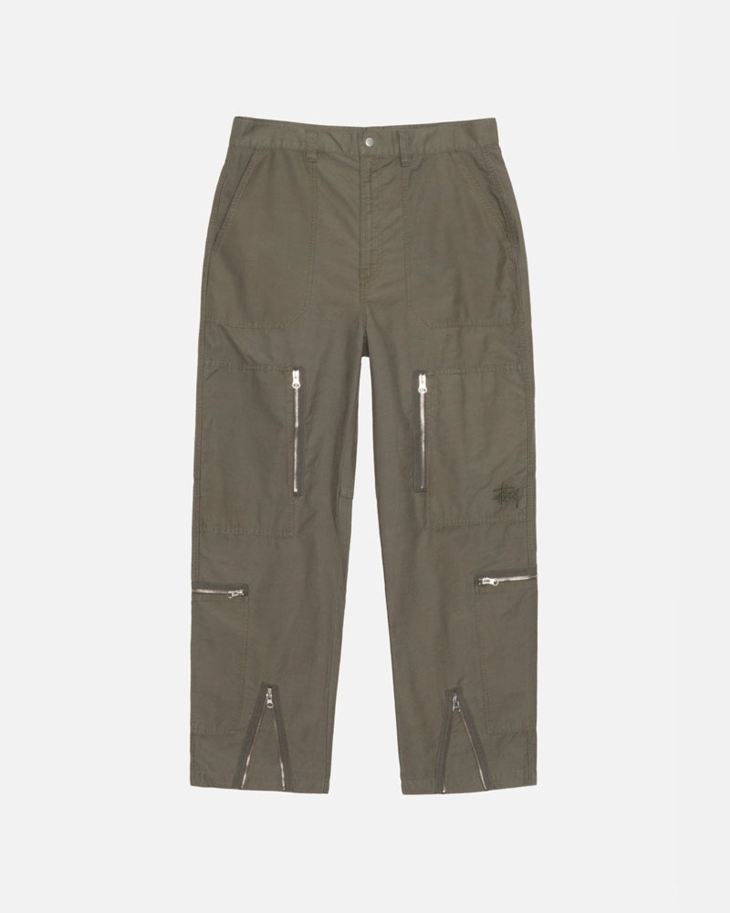 Olive Stüssy Nyco Flight Pants | UAE OHF027186