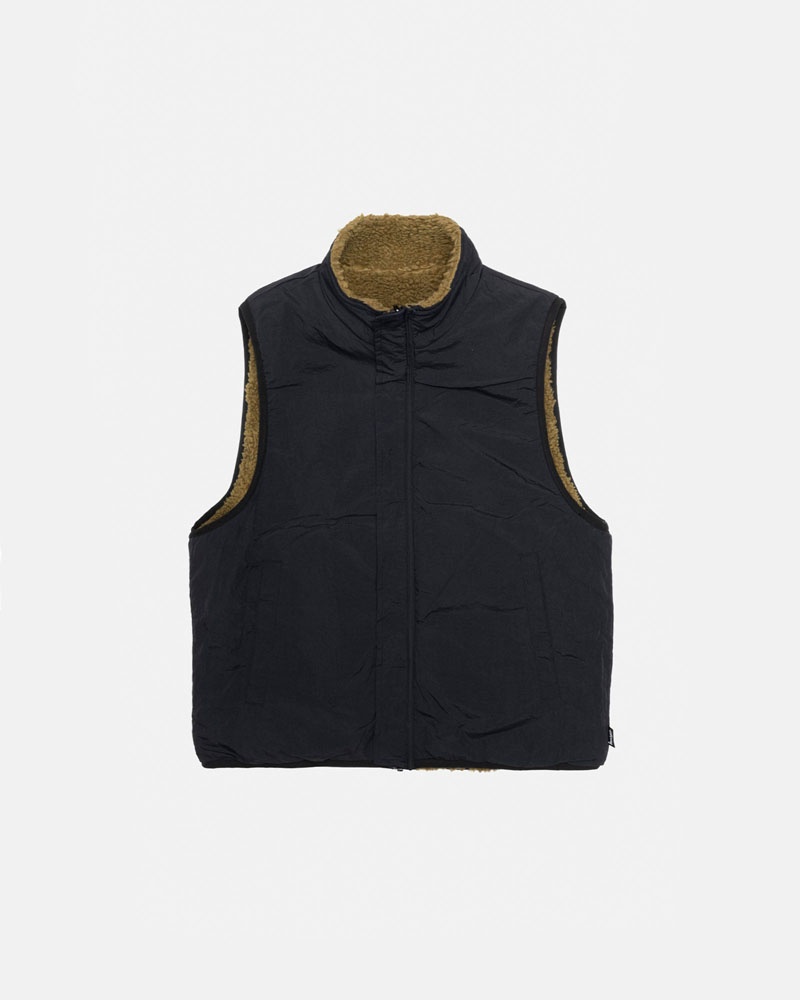 Olive Stüssy Sherpa Reversible Vest | UAE VJL307584