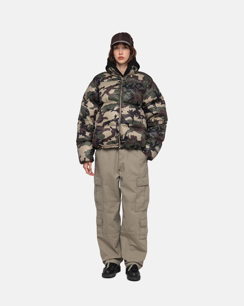 Olive Stüssy Surplus Cargo Ripstop Pants | UAE VHN780329