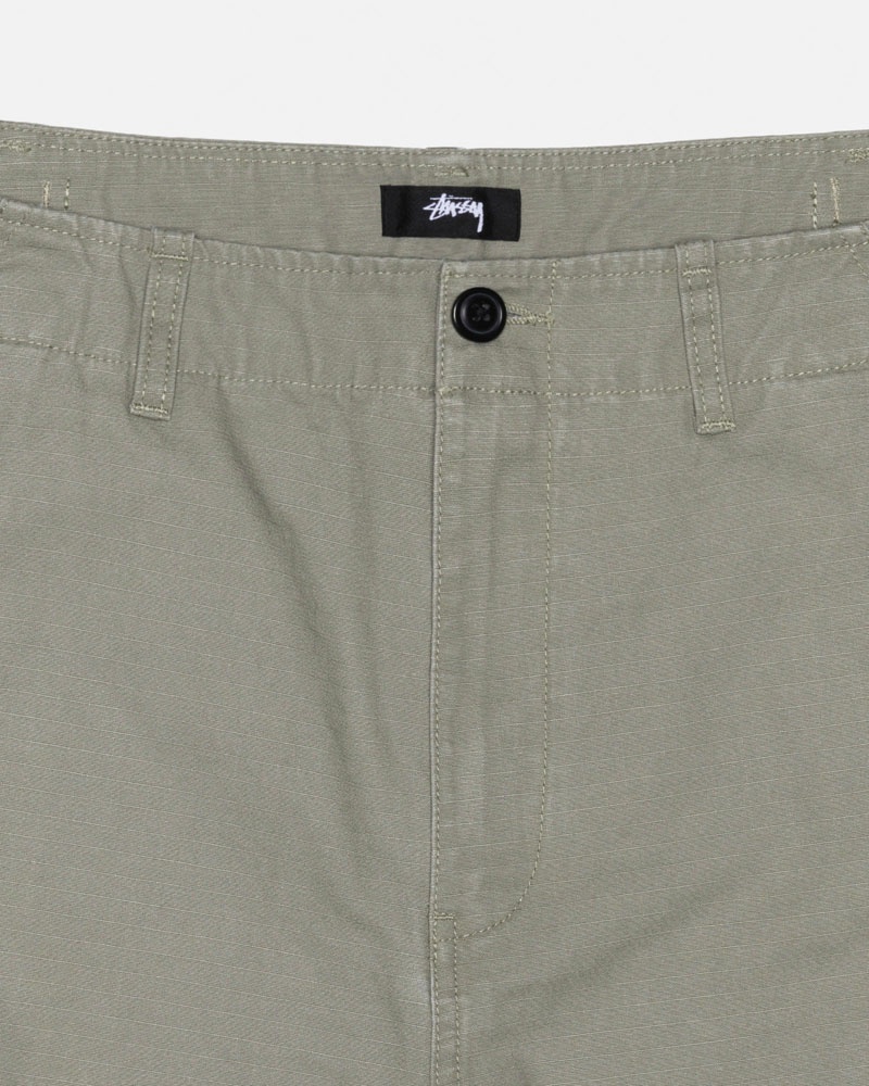 Olive Stüssy Surplus Cargo Ripstop Pants | UAE VHN780329