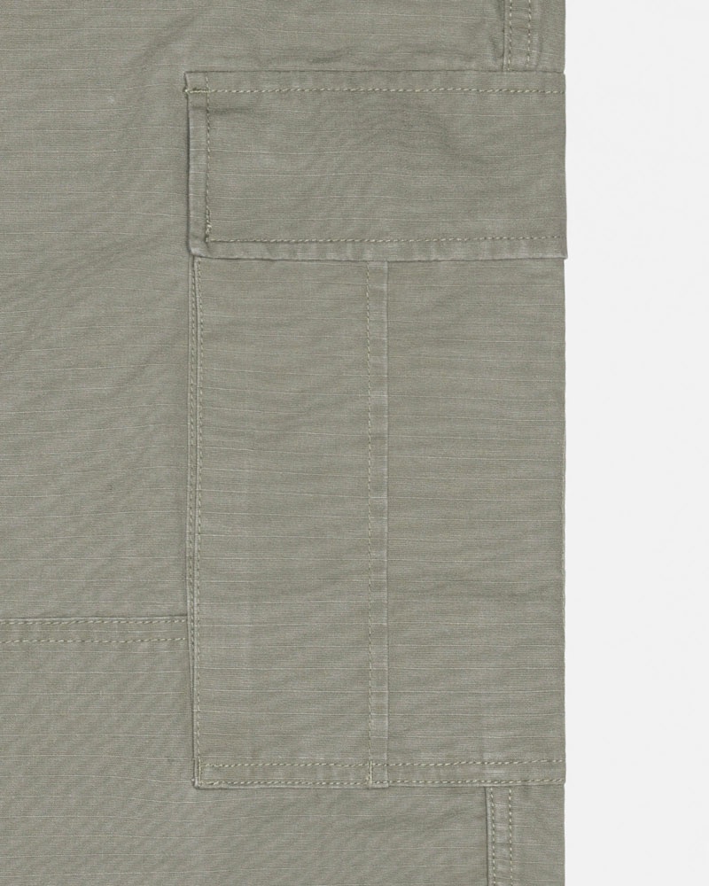 Olive Stüssy Surplus Cargo Ripstop Pants | UAE VHN780329