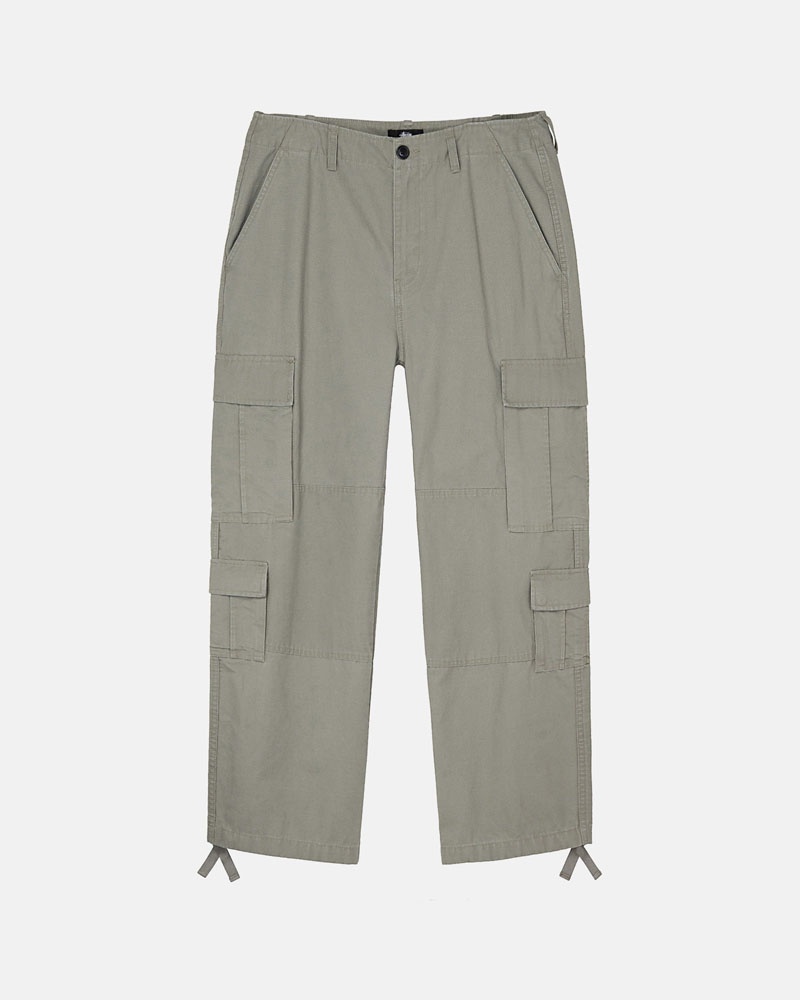 Olive Stüssy Surplus Cargo Ripstop Pants | UAE VHN780329