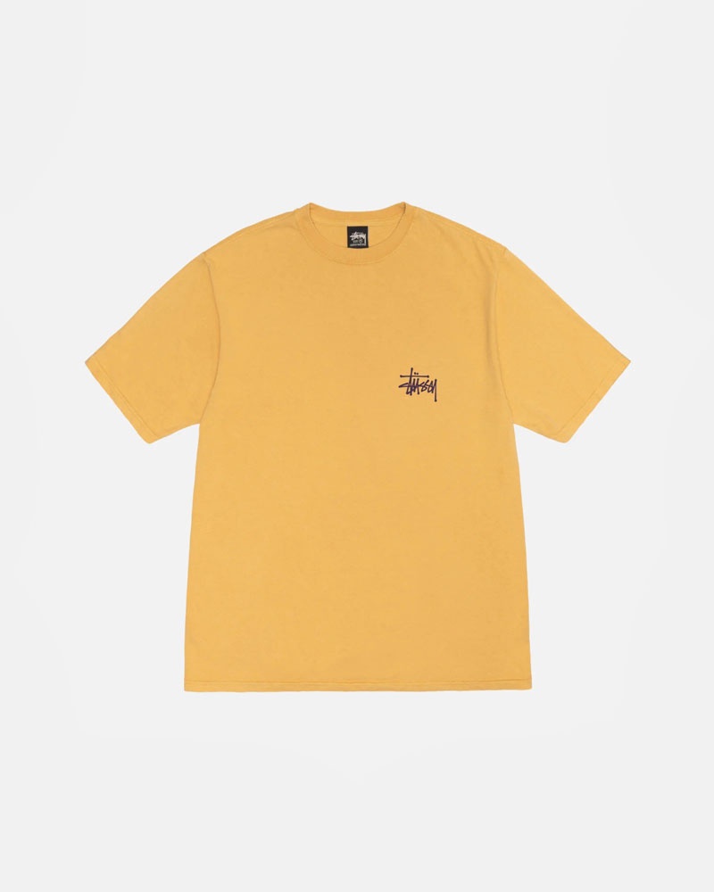 Orange Stüssy Built Tough Honey Pigment Dyed T-Shirt | UAE YMB650349