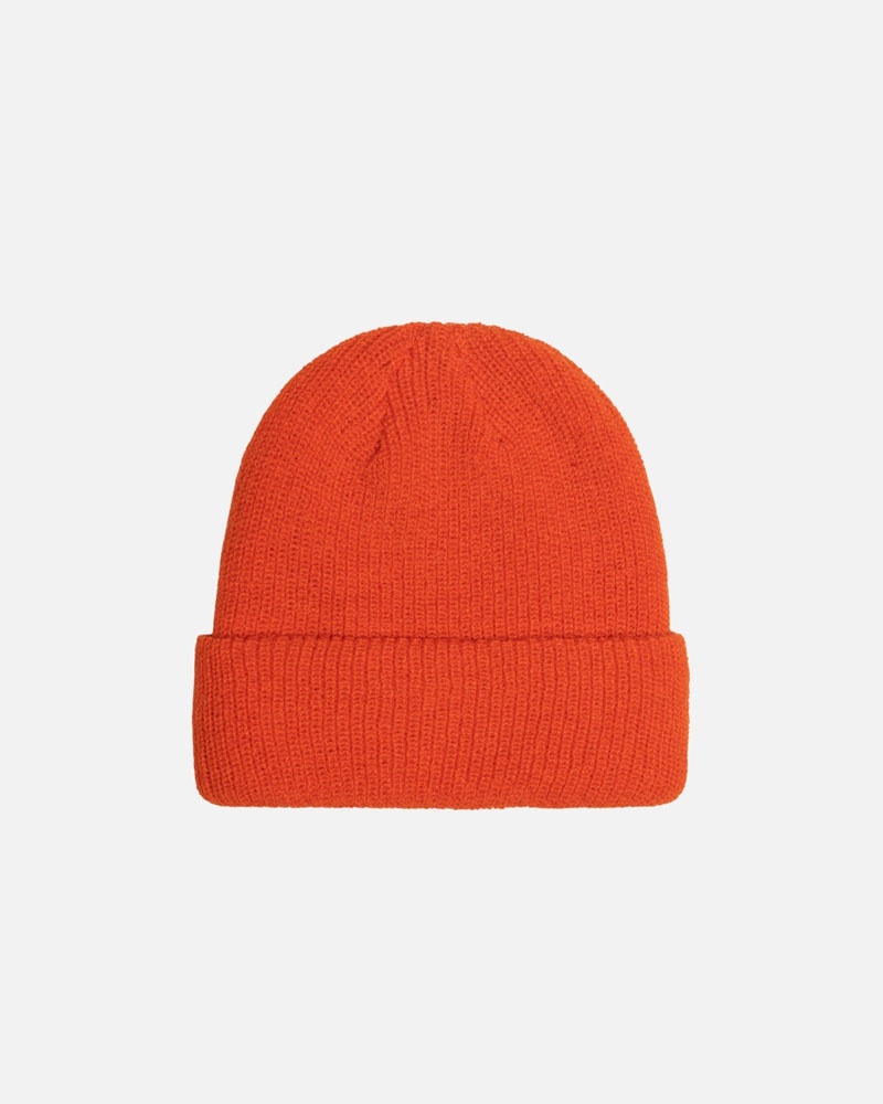 Orange Stüssy Cuff Basic Beanie | UAE UYE105834