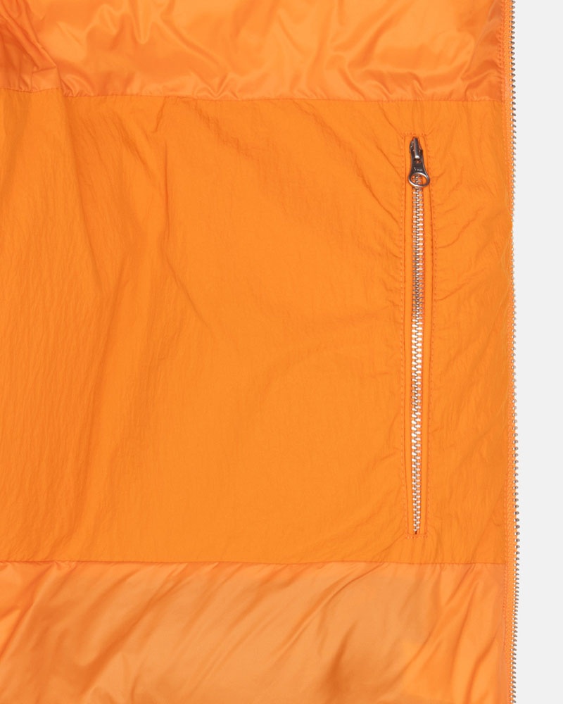 Orange Stüssy Down Puffer Nylon Jacket | UAE ELQ302795