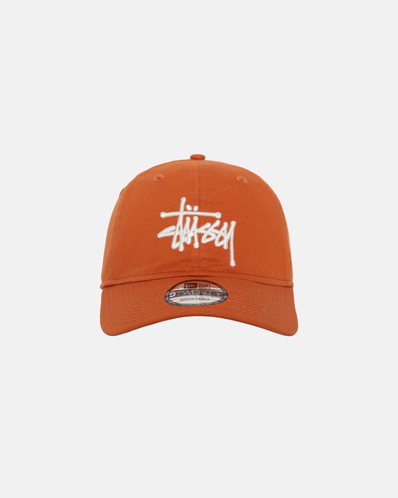 Orange Stüssy New Era 9Twenty Basic Strapback Cap | UAE ZHG518097