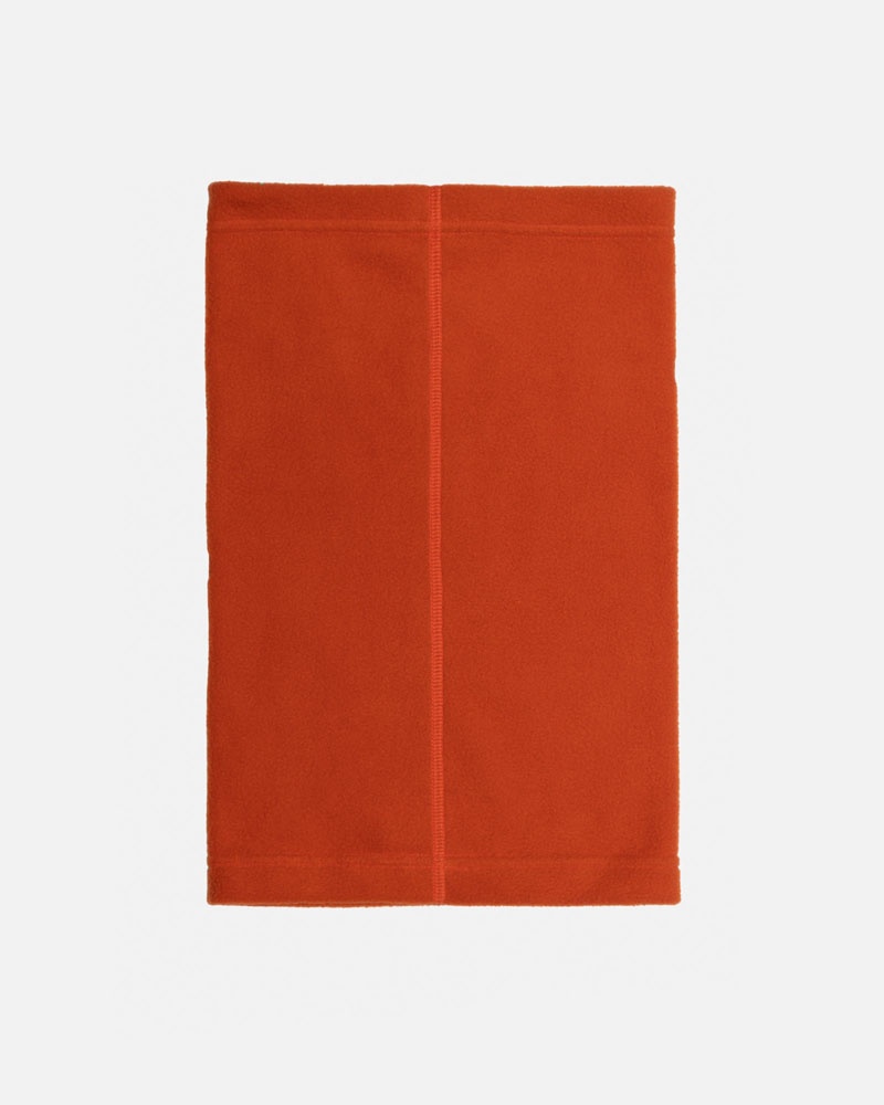 Orange Stüssy Polar Fleece Neck Warmer Scarf | UAE QGI942360