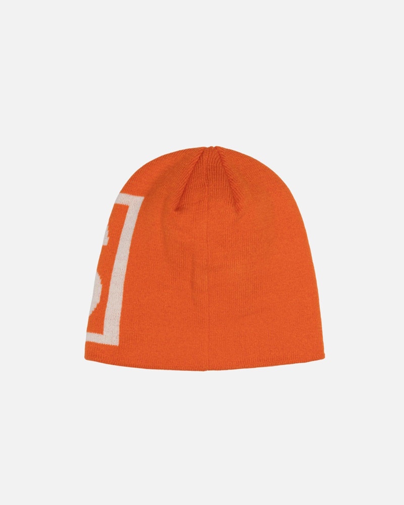 Orange Stüssy Skullcap SS Link Beanie | UAE UBY905247