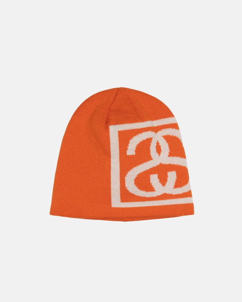 Orange Stüssy Skullcap SS Link Beanie | UAE UBY905247