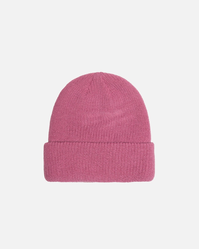 Pink Stüssy Cuff Basic Beanie | UAE RUP076283