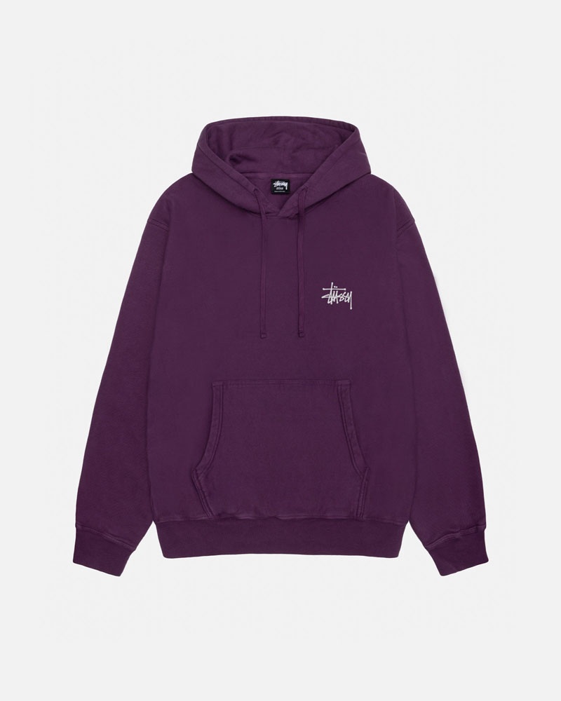 Purple Stüssy Built Tough Pigment Dyed Hoodie | UAE QSX315620