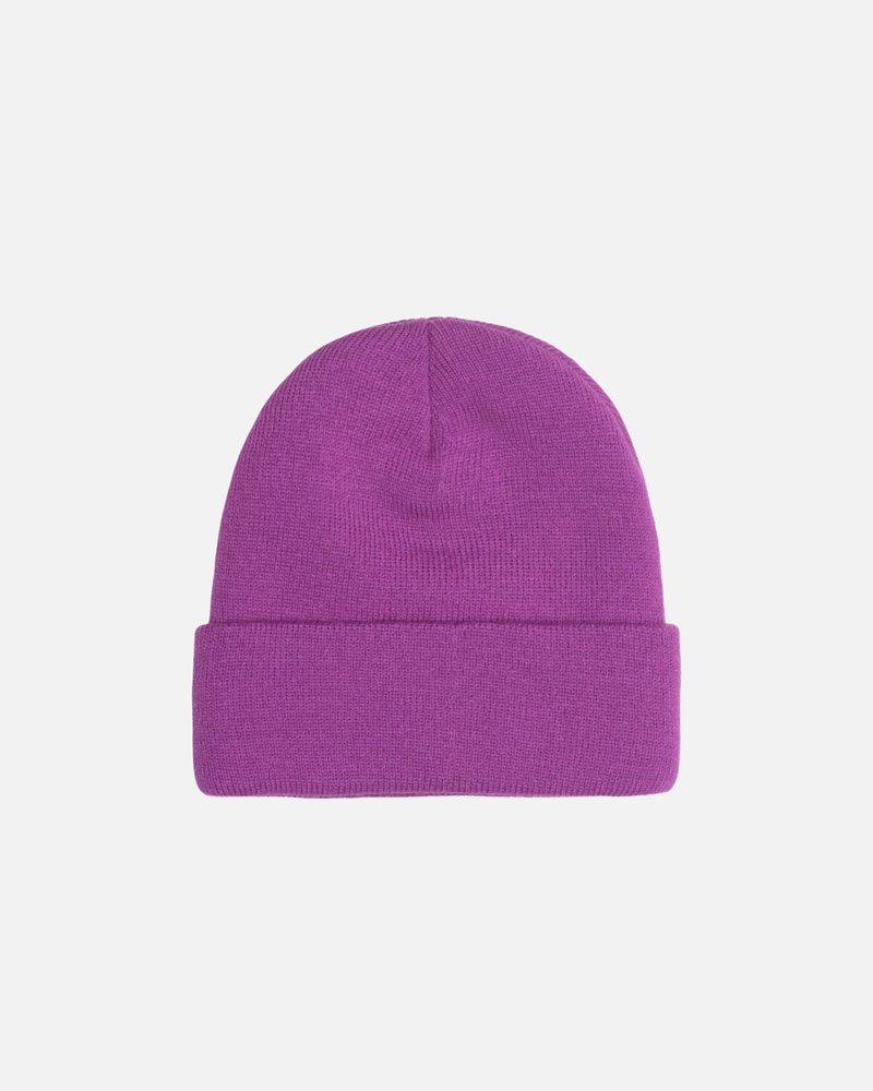 Purple Stüssy Cuff Stock Beanie | UAE GKS639518