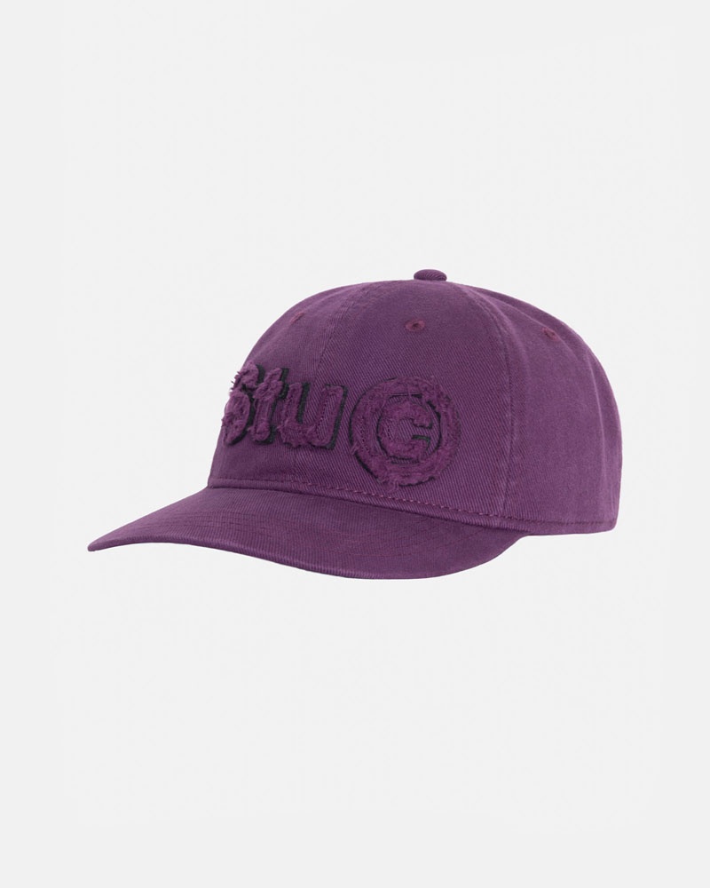 Purple Stüssy Low Pro Copyright Applique Strapback Cap | UAE NMD906732