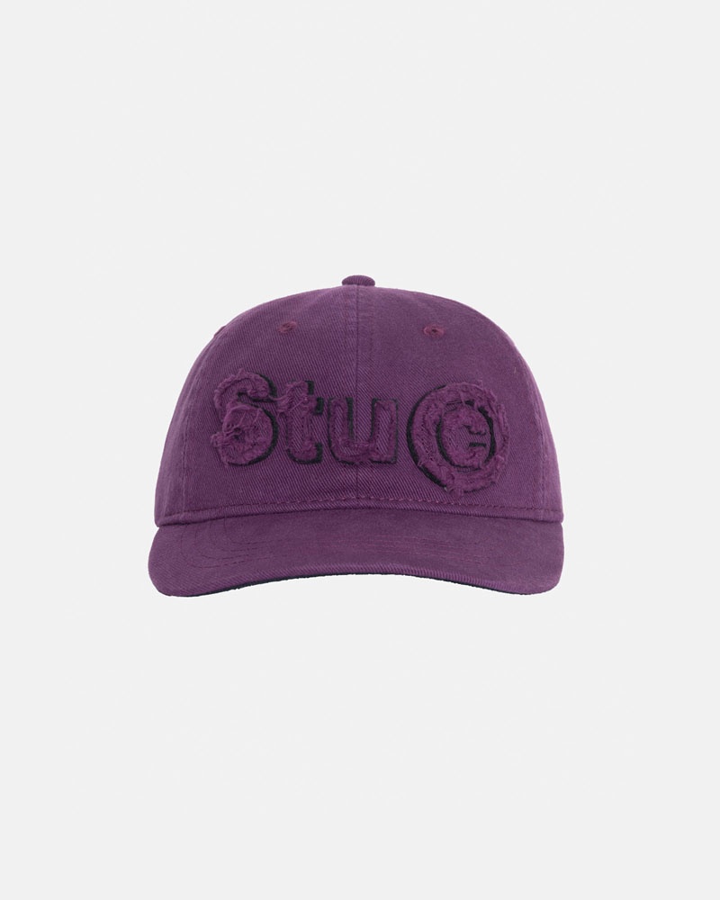 Purple Stüssy Low Pro Copyright Applique Strapback Cap | UAE NMD906732