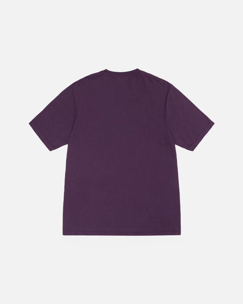 Purple Stüssy Small Stock Pigment Dyed T-Shirt | UAE YBG926074