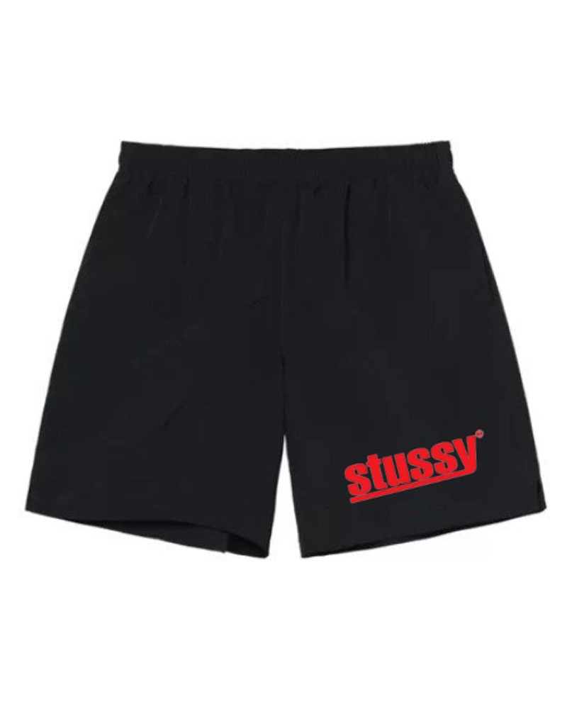 Red Stüssy Logo Shorts | UAE XLN256709