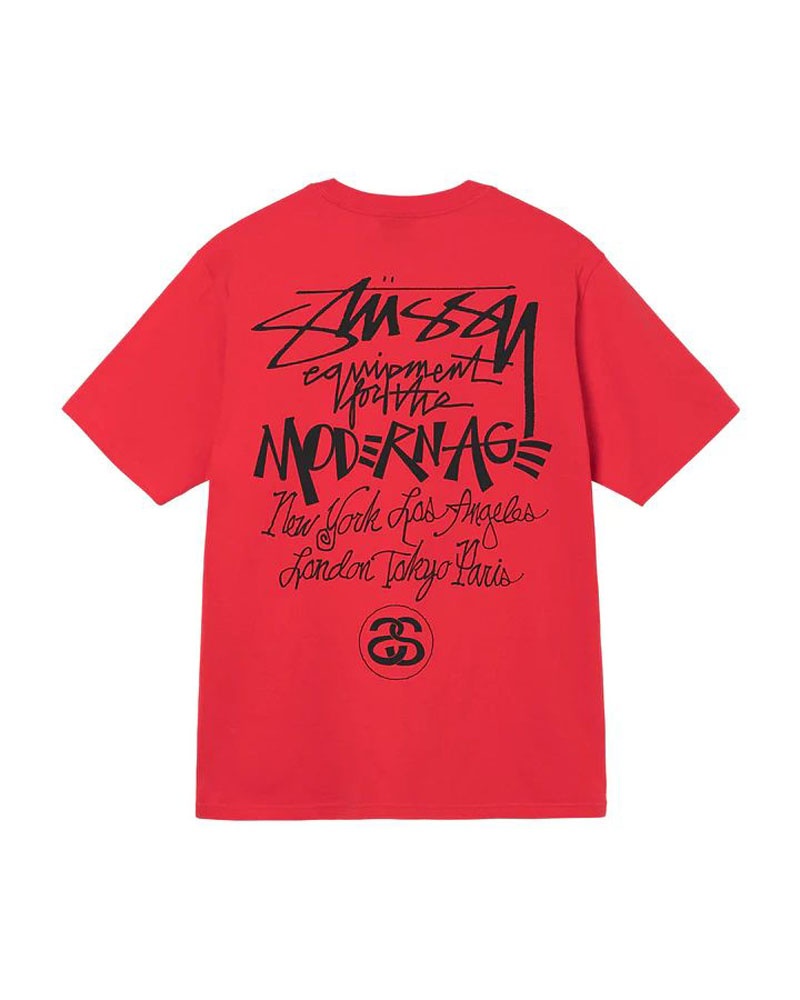 Red Stüssy Modern Age T-Shirt | UAE EAC690817