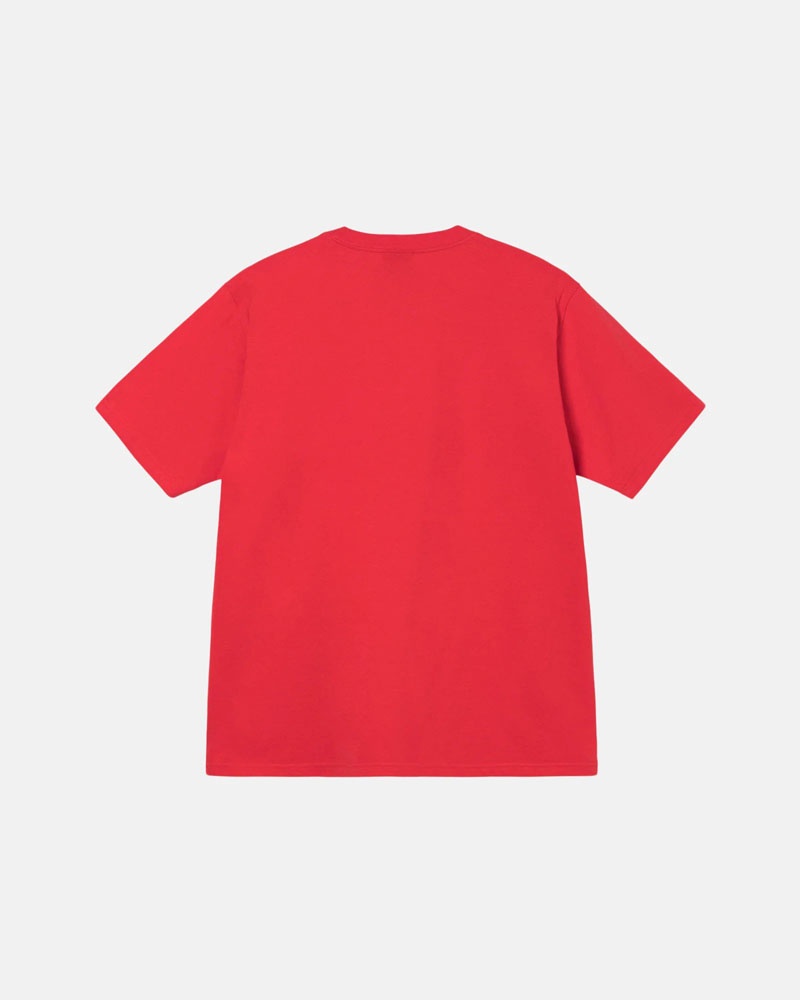 Red Stüssy Motel T-Shirt | UAE MWJ813495