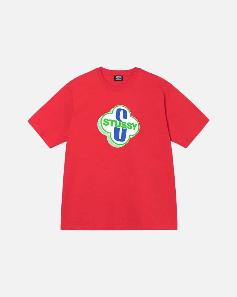 Red Stüssy Motel T-Shirt | UAE MWJ813495