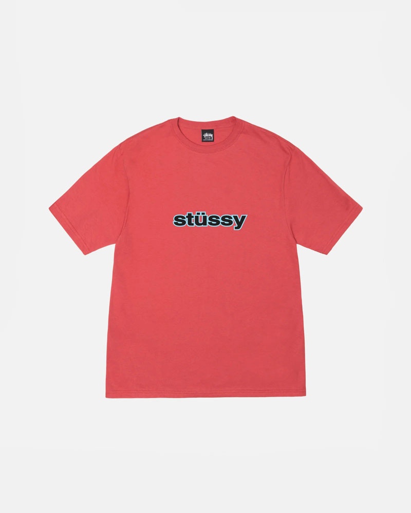 Red Stüssy SS-Link T-Shirt | UAE VDL017248