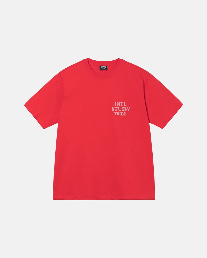 Red Stüssy Serpent T-Shirt | UAE NVW946317