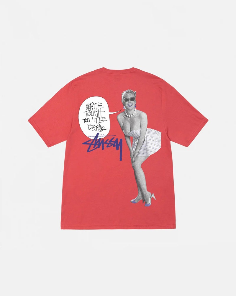 Red Stüssy Skate Tough T-Shirt | UAE EAP475089