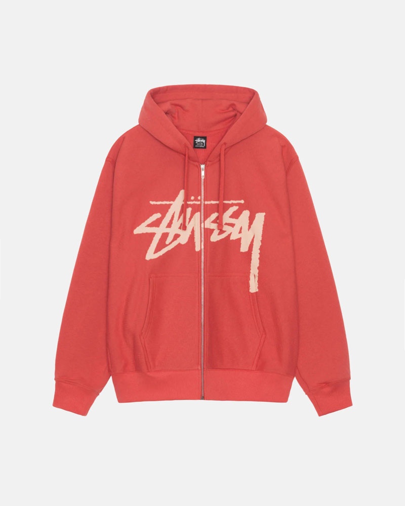 Red Stüssy Venus Zip Hoodie | UAE OGM985037