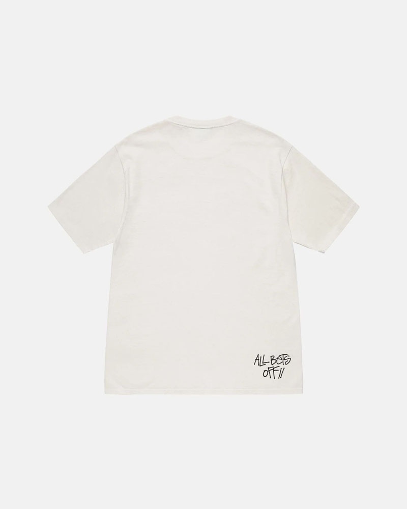 White Stüssy All Bets Off Pigment Dyed T-Shirt | UAE YDS069547