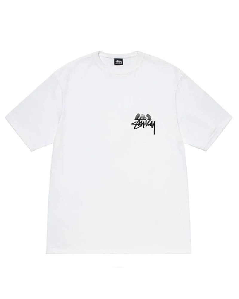 White Stüssy Angel T-Shirt | UAE KCR572896