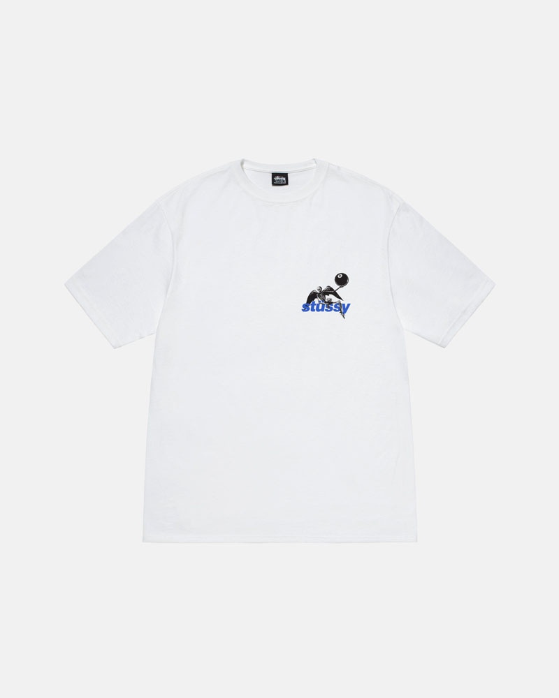 White Stüssy Apocalypse T-Shirt | UAE URQ841267