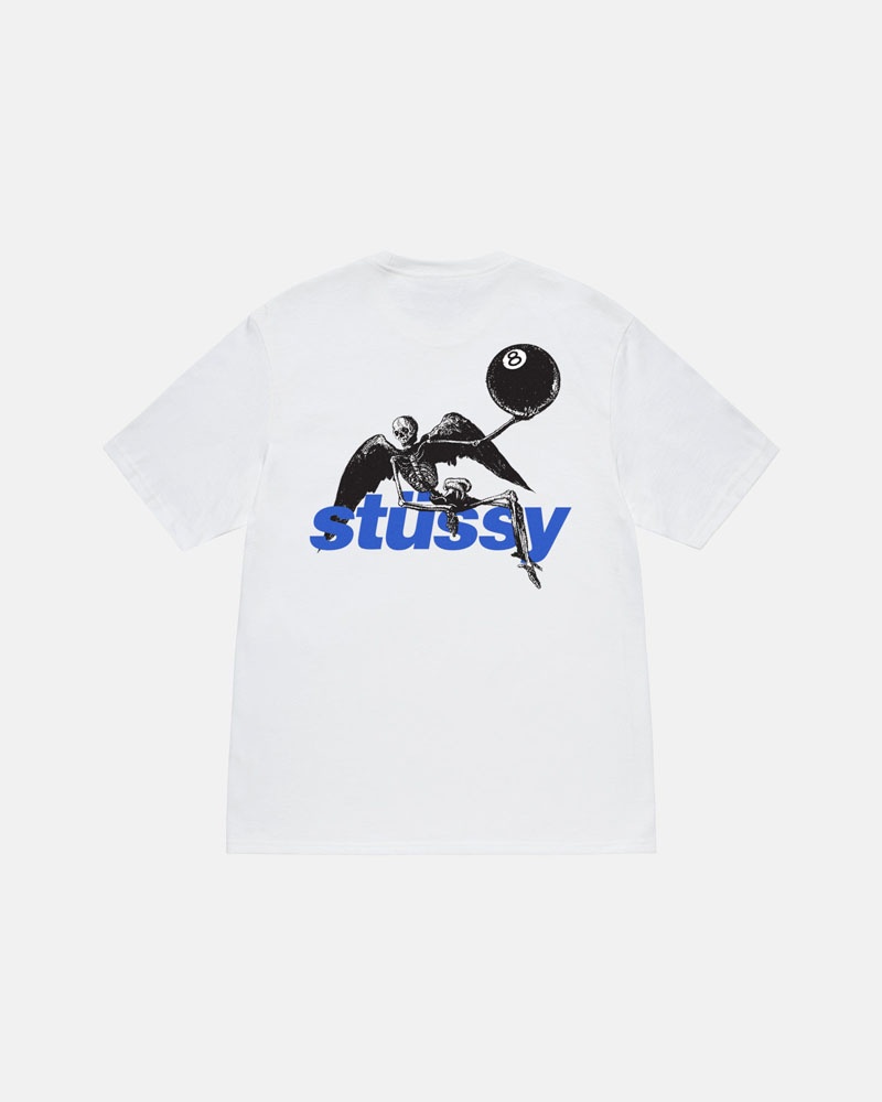 White Stüssy Apocalypse T-Shirt | UAE URQ841267