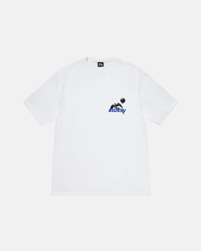 White Stüssy Apocalypse T-Shirt | UAE VAY546803